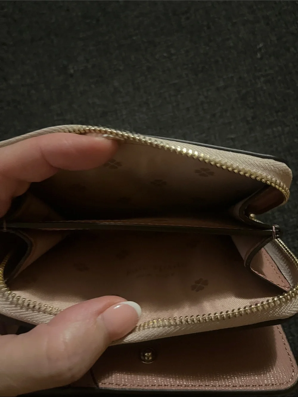 kate spade Two-Tone Zip Wallet - Blush & Black